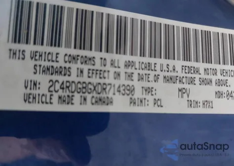 2013 Dodge Grand Caravan American Value Pkg z USA, uszkodzony, nr VIN 2C4RDGBGXDR714390